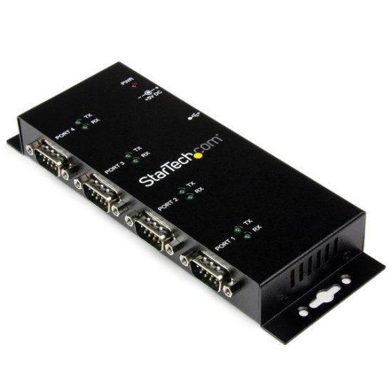 StarTech.com Hub adaptateur USB vers série DB9 RS232 4 ports  Montage sur rail DIN industriel et mural