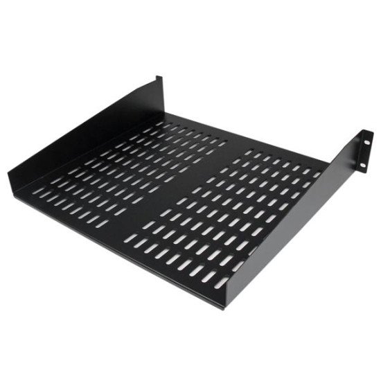 StarTech.com Etagère cantilever ventilée pour rack de serveur universel 2U 16 pouces - Etagère d'armoire serveur fixe - 22 kg