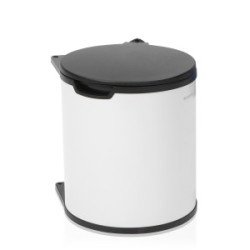 Brabantia 428081 poubelle 15 L Rond Noir, Blanc Brabantia 428081 poubelle 15 L Rond Noir, Blanc