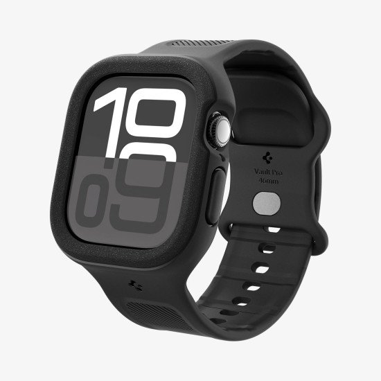 Spigen Vault Pro Boîtier + bracelet Noir Acier inoxydable, Polyuréthane thermoplastique (TPU)