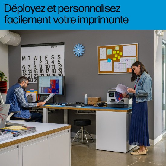 HP OfficeJet Pro Imprimante Tout-en-un 9130b, Couleur, Imprimante pour Petites/moyennes entreprises, Impression, copie, scan, fax, Sans fil; imprimer depuis un téléphone ou une tablette; chargeur automatique de documents; impression recto-verso; numérisat