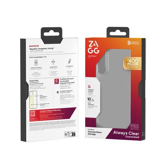 ZAGG Crystal Palace Lite coque de protection pour téléphones portables 17 cm (6.7") Housse Transparent ZAGG Crystal Palace Lite coque de protection pour téléphones portables 17 cm (6.7") Housse Transparent