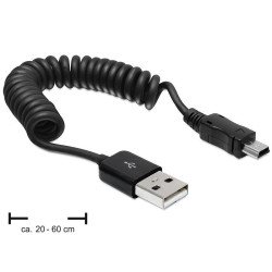 DeLOCK USB 2.0/USB mini 0.6m câble USB 0,6 m USB A Mini-USB A Noir DeLOCK USB 2.0/USB mini 0.6m câble USB 0,6 m USB A Mini-USB A Noir