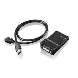 Lenovo USB 3.0 - DVI/VGA USB A DVI/VGA Noir