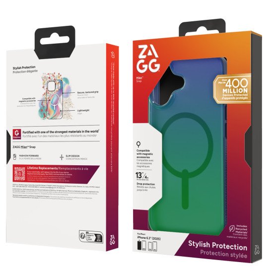 ZAGG Milan Snap coque de protection pour téléphones portables 16 cm (6.3") Housse Bleu, Vert ZAGG Milan Snap coque de protection pour téléphones portables 16 cm (6.3") Housse Bleu, Vert
