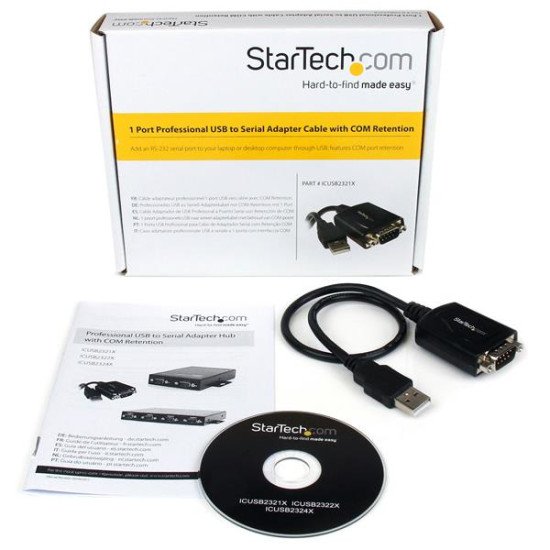 StarTech.com ICUSB2321X Câble Adaptateur de 30 cm USB vers Série DB9 RS232