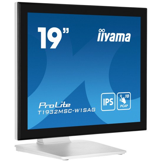 iiyama ProLite T1932MSC-W1SAG écran PC 48,3 cm (19") 1280 x 1024 pixels Full HD LED Écran tactile Dessus de table Blanc