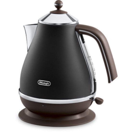 De'Longhi KBOV 2001.BK bouilloire 1,7 L 2000 W Noir, Marron