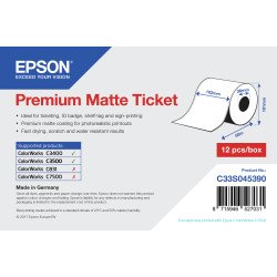 Epson Rouleau d'étiquettes Premium Matte 102mm x 50mm pour TM-C3400 Epson Rouleau d'étiquettes Premium Matte 102mm x 50mm pour TM-C3400