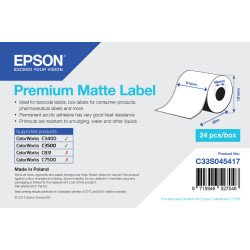 Epson Rouleau adhesif continu Premium Matte 51mm x 35 mm pour TM-3400 Epson Rouleau adhesif continu Premium Matte 51mm x 35 mm pour TM-3400