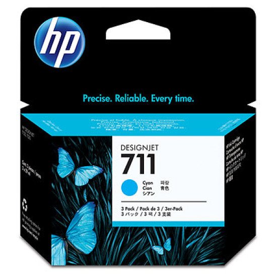 HP 711 / CZ134A Cartouche encre / Cyan HP 711 / CZ134A Cartouche encre / Cyan