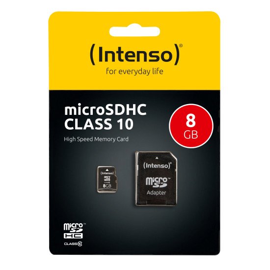 Intenso 8GB MicroSDHC mémoire flash 8 Go Classe 10