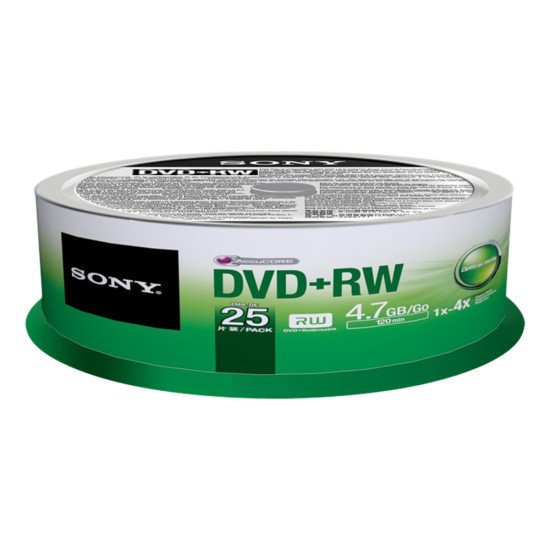 Sony DVD+RW 4x 25p. Sony DVD+RW 4x 25p.