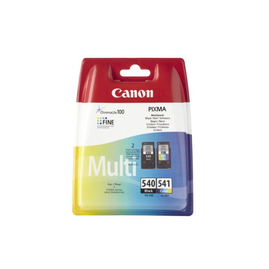 Canon PG-540/CL-541 Multi pack Original Noir, Cyan, Magenta, Jaune 2 pièce(s)