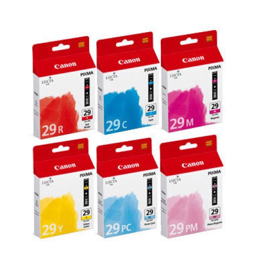 Canon PGI-29 /PC/PM/R Cartouche encre / Cyan, Magenta, Photo cyan, Photo magenta, Rouge, Jaune