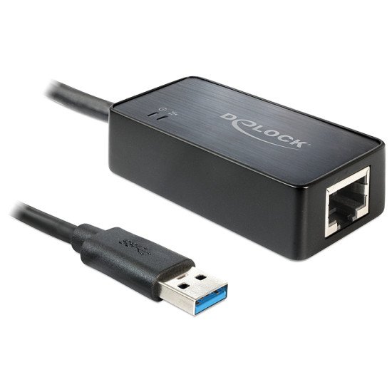 DeLOCK 62121 adaptateur et connecteur de câbles USB3.0-A RJ45 Noir