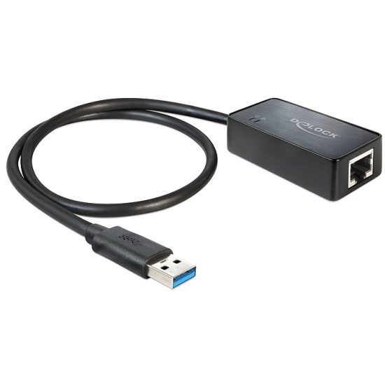 DeLOCK 62121 adaptateur et connecteur de câbles USB3.0-A RJ45 Noir