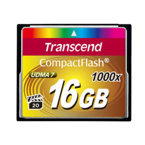 Transcend CompactFlash Card 1000x 16GB 16 Go MLC