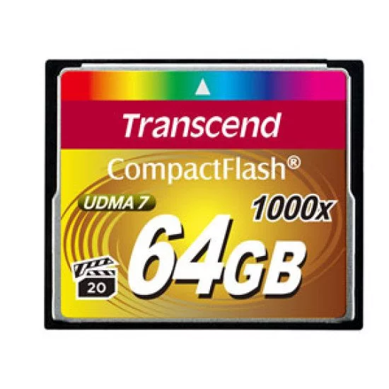 Transcend CompactFlash Card 1000x 64GB 64 Go MLC Transcend CompactFlash Card 1000x 64GB 64 Go MLC