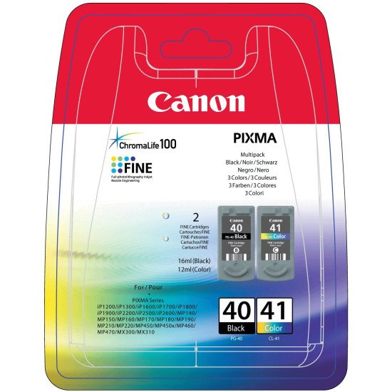 Canon PG-40/CL-41 Original Noir, Cyan, Magenta, Jaune 2 pièce(s)