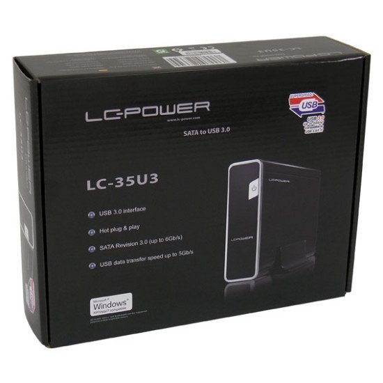 LC-Power LC-35U3 Boîtier de disques de stockage 3.5" Noir
