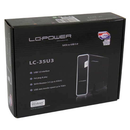 LC-Power LC-35U3 Boîtier de disques de stockage 3.5" Noir LC-Power LC-35U3 Boîtier de disques de stockage 3.5" Noir