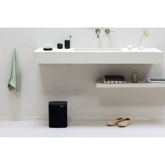 Brabantia Bo Waste Bin 7 L Rectangulaire Acier Noir Brabantia Bo Waste Bin 7 L Rectangulaire Acier Noir