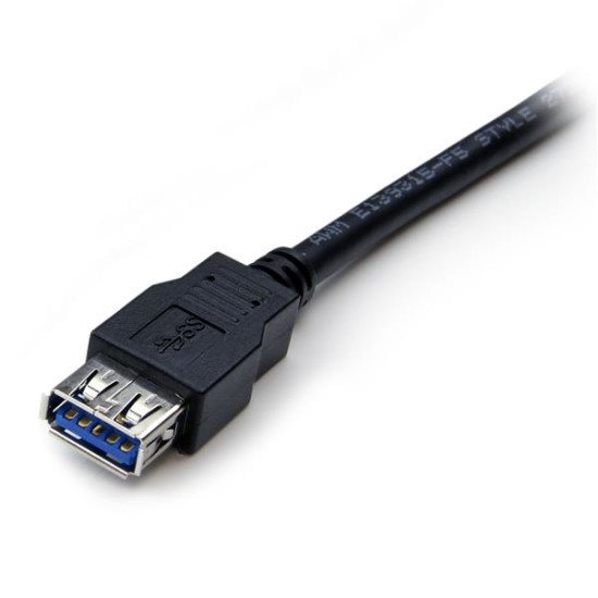 StarTech.com Câble d'extension noir SuperSpeed USB 3.0 A vers A 1 m - M/F