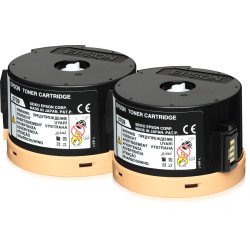 Epson Pack 2 Toners Noir (2 x 2500 p)
