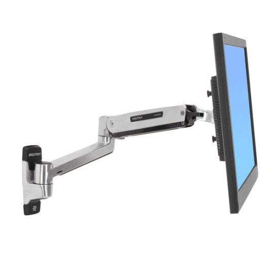 Ergotron LX Sit-Stand Wall Mount LCD Arm Acier inoxydable support mural écran 