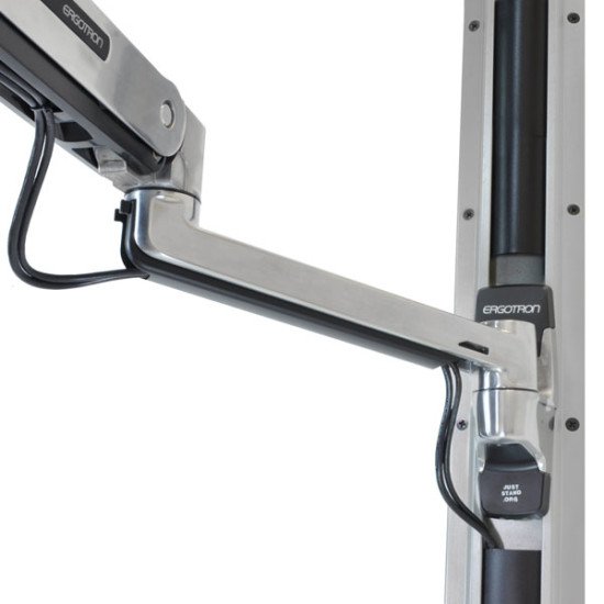 Ergotron LX Sit-Stand Wall Mount LCD Arm Acier inoxydable support mural écran 