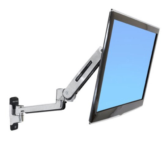 Ergotron LX Sit-Stand Wall Mount LCD Arm Acier inoxydable support mural écran 