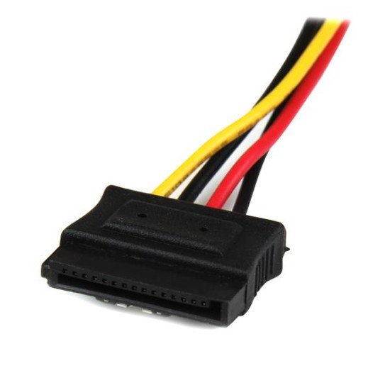 StarTech.com PYO2LP4LSATA Câble Adaptateur d'Alimentation interne Molex (4 broches) Mâle vers 2x SATA Femelle 30 cm