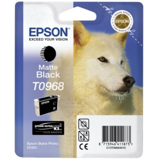 Epson T0968 Cartouche encre noir mat Epson T0968 Cartouche encre noir mat