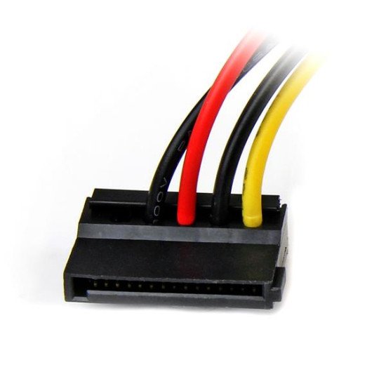 StarTech.com Adaptateur de câble dalimentation Molex vers SATA à angle gauche 4 broches 15 cm