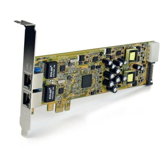 StarTech.com Carte Réseau PCI Express 2 ports Gigabit Ethernet RJ45 10/100/1000Mbps - POE/PSE