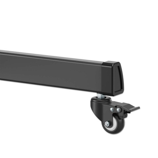 Manhattan Support sur roulettes pour TV/moniteurs, réglage hauteur par manivelle, écrans 37" à 120", Compatibilité VESA : de 200x200 à 1000x600 mm (vérifiez les dimensions des quatre trous de fixation à l'arrière), charge max. 120 kg, hauteur 11