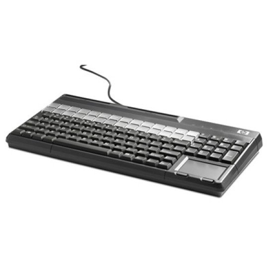 HP USB POS Keyboard with Magnetic Stripe Reader clavier QWERTY Noir