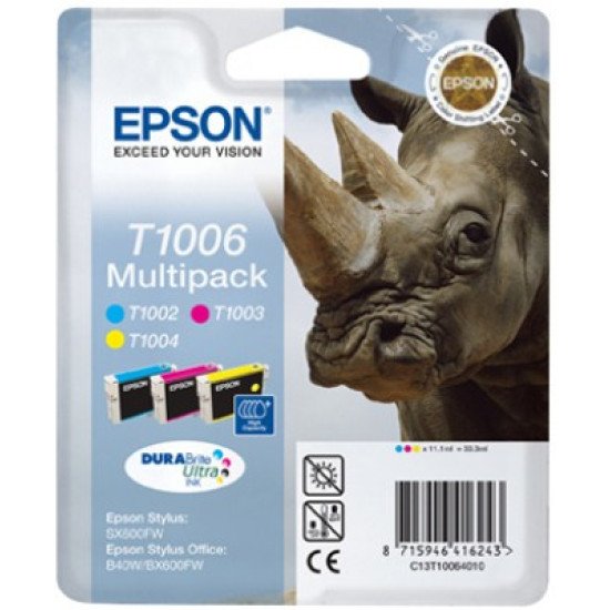 Epson T1006 Pack de 3 cartouches Cyan, Magenta, Jaune Epson T1006 Pack de 3 cartouches Cyan, Magenta, Jaune