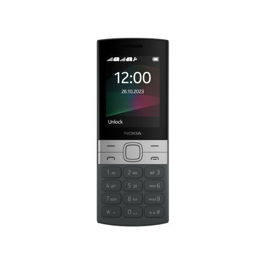 Nokia 150 6,1 cm (2.4") 106,3 g Noir, Argent Téléphone d'entrée de gamme