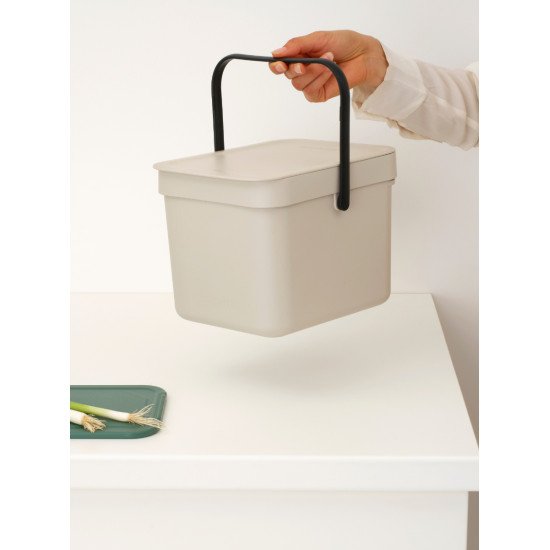 Brabantia Sort & Go 6 L Rectangulaire Plastique recyclé Beige