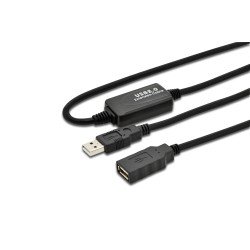 Digitus DA-73100-1 câble USB 10 m 2.0 USB A Noir Digitus DA-73100-1 câble USB 10 m 2.0 USB A Noir