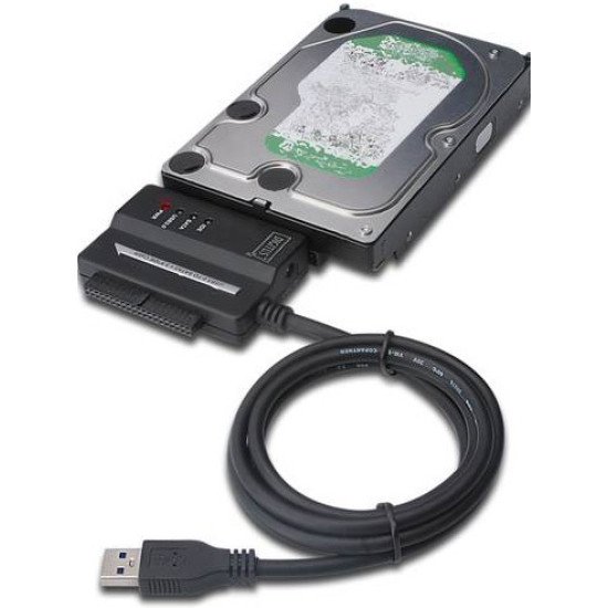 Digitus USB 3.0 - IDE & SATA USB 3.0, M 2.5/3.5 IDE & SATA Noir