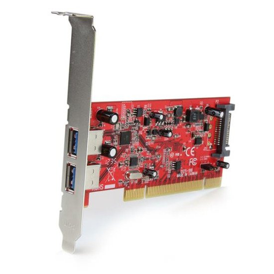 StarTech.com Carte PCI vers 2 ports USB 3.0 SuperSpeed - Alimentation SATA