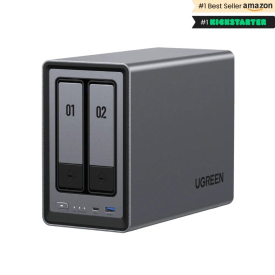 Ugreen NASync DXP2800 NAS System 2-Bay Compact Intel® N N100 8 Go DDR5 0 To UGOS Pro Noir Ugreen NASync DXP2800 NAS System 2-Bay Compact Intel® N N100 8 Go DDR5 0 To UGOS Pro Noir