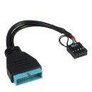 Inter-Tech 88885217 adaptateur et connecteur de câbles USB 3.0 USB 2.0 Noir