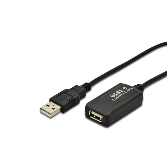 Digitus USB 2.0 5m câble USB USB A Noir