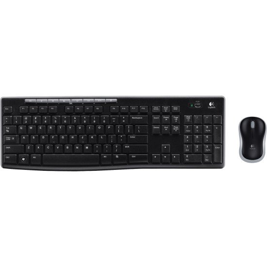 Logitech LGT-MK270 ensemble clavier et souris sans fil Noir QWERTY US Int