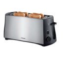 Cloer 3719 grille-pain 4 part(s) 1380 W Noir, Acier inoxydable