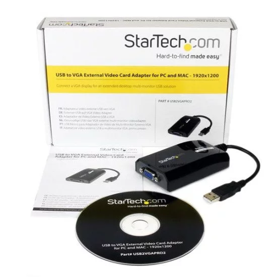 StarTech.com Adaptateur USB vers VGA - Carte vidéo USB externe pour PC et MAC - 1920 x 1200 StarTech.com Adaptateur USB vers VGA - Carte vidéo USB externe pour PC et MAC - 1920 x 1200